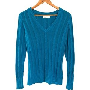 Old Navy Teal V-Neck Sweater